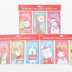Xmas 3D MONEY CARD 3PC