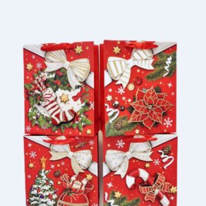 Xmas Gift Bag XL 3D Glitter