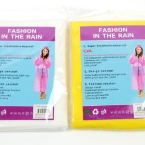 90*110cm Adult Raincoat Clear and Yellow